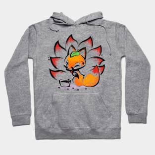 Nine tails Fox - Cute fox - japanese ink Hoodie